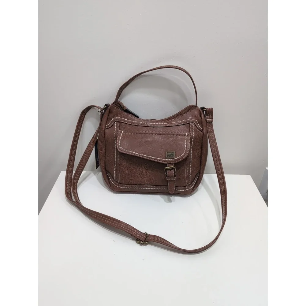 New‎ BOC Born Original Concept Vegan Leather Brown Handbag Purse Boho Hippie
